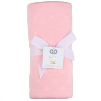 Pink Welcome Baby Knit Blanket