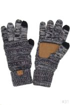 Black & Grey Mix Touch Screen Gloves