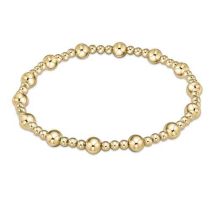 Classic Sincerity Pattern Gold 5mm Bead Bracelet