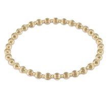 Dignity Grateful Pattern Gold 4mm Bead Bracelet