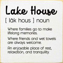 Lake House Noun Sign