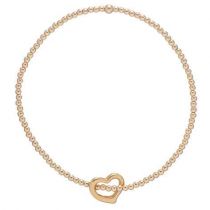 Love Gold Charm Classic 2mm Bead Bracelet