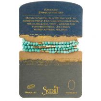 Turquoise/Gold Stone Of The Sky Wrap Bracelet