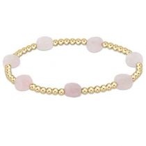 Pink Opal Admire Gold 3mm Bead Bracelet