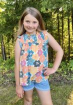 Penelope Floral Smocked Ruffle Top