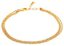 Gold 3 Chain Anklet