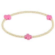 Bright Pink Signature Cross Bracelet