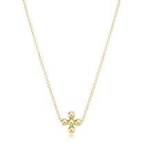 16" Classic Beaded Signature Cross Necklace