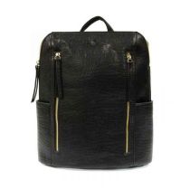 Black Raegan Double Zip Backpack