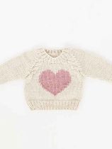 Sweetheart Hand-Knit Crew Sweater