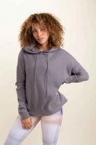Dove Ribbed Knit Hoodie