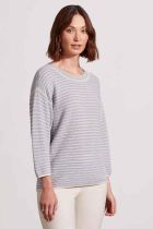 Zen Blue Stripe Boatneck Sweater