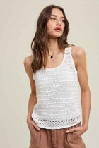 White Casual Vibes Tank