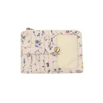 White Floral Penny Mini Travel Wallet
