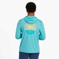 Men's Active Sunset On The Water Long Sleeve Hood