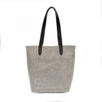 Grey Tally Tote With Black Handle